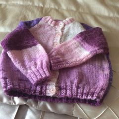 Hand knitted girl's cardigan