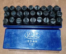 New Steel Letter Punch Set  3mm 4mm 5mm 6mm 8mm 10mm 12.5mm