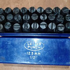 New Steel Letter Punch Set  3mm 4mm 5mm 6mm 8mm 10mm 12.5mm