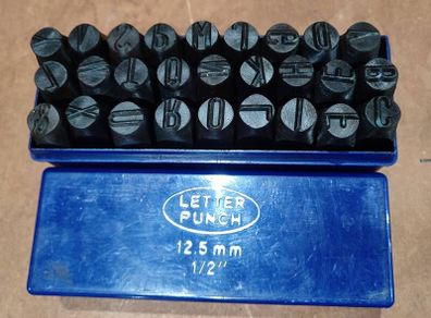 New Steel Letter Punch Set  3mm 4mm 5mm 6mm 8mm 10mm 12.5mm