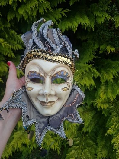 17cm hat not included venituan silver decorative mask