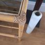 Vintage Bamboo & Glass Side Table / Bedside Table with Lower Shelf Image 3