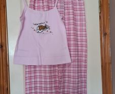 Women's Vest Top & Bottoms Loungewear - Top Size 14/16 & Bottoms 12/14