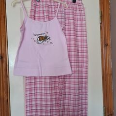 Women's Vest Top & Bottoms Loungewear - Top Size 14/16 & Bottoms 12/14