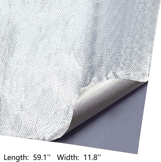 Adhesive Backed Aluminized Fiberglass Heat Sheet Heat Protection Barrier Cover Aluminized Heat Shielding Mat for Hose and Auto Use Heat Insulation Sheet Heat Reflective (FREE POSTAGE)