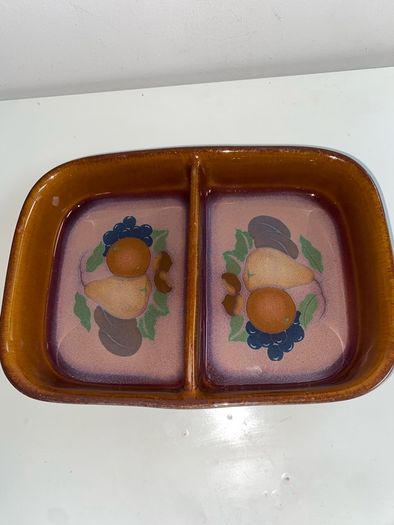 Denby vintage Orchard Pattern divided dish
