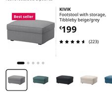 sofa foot stool with storage KIVIK