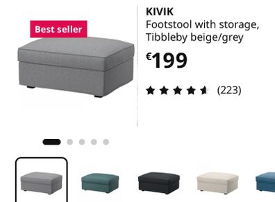sofa foot stool with storage KIVIK
