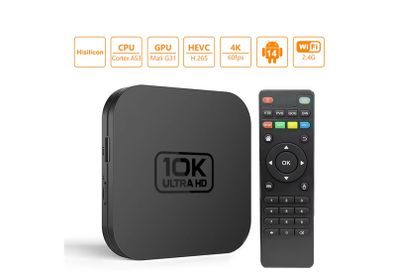 Smart TV Box Android 4K Video Decode Media Player Quad-Core Processor Supports Netflix YouTube Home Entertainment