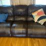 Two 3 seater leather couches Image 2