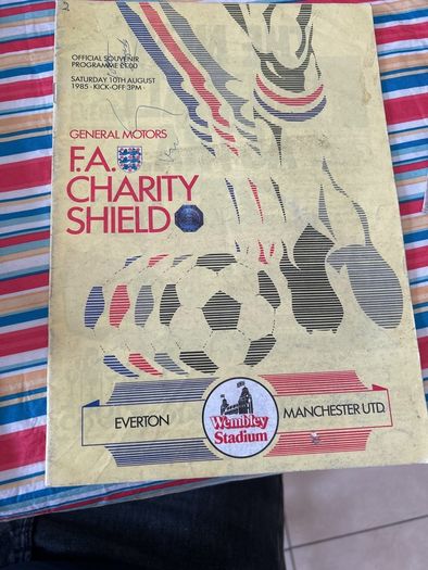 Fa cup final 1984 and charity shield 1985 programmes