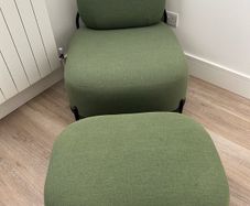 Arm chair with foot stool