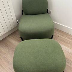 Arm chair with foot stool