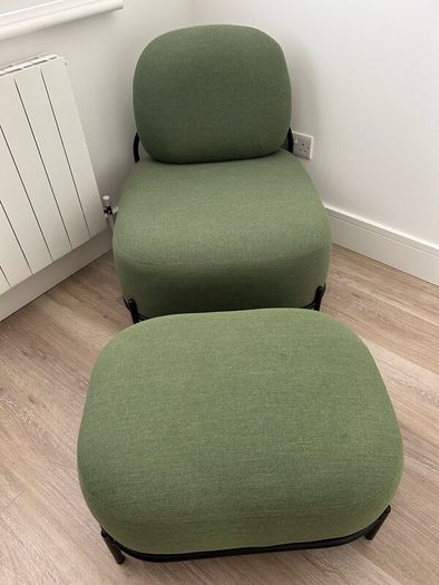 Arm chair with foot stool