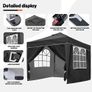 3x3m Pop Up Gazebo Fully Waterproof, All Weather Gazebo ideal for Outdoor Party Camping with Weights Image 5