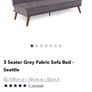 SOFA BED, double.  Like new. Dark brown velvet.  Open to offers Image 8