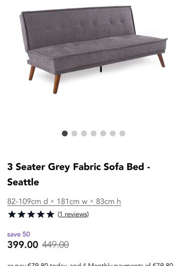 SOFA BED, double.  Like new. Dark brown velvet.  Open to offers