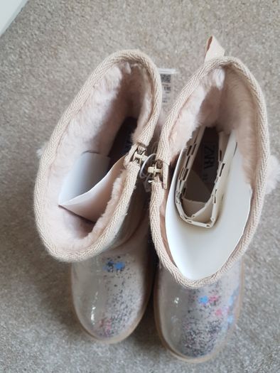 Zara girls sparkle boots - NEW