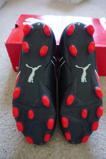 Football Boots Puma King Exec Black/Red (2007) Size 7UK FG