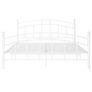 Bed Frame White Metal 200x200 cm Image 3