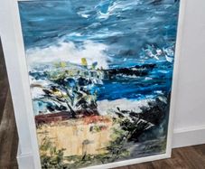 Stormy sea-signed painting