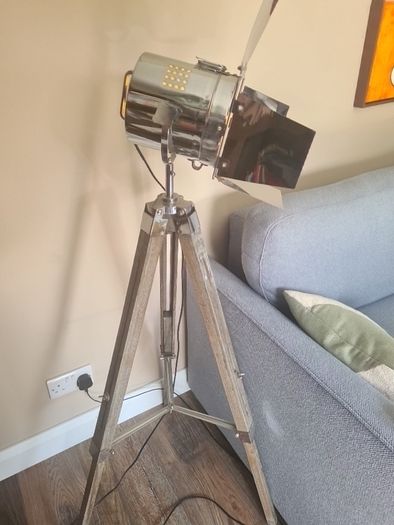 Industrial/ nautical/ retro style adjustable height floor lamp