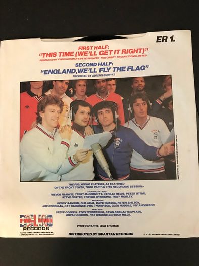 The England World Cup Squad Vinyl Record