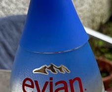 Millenium EVIAN Large Glass Collectible Water bottle Special Edition 1999 2000