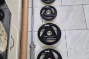 brand new olympic tri grip weight set  B