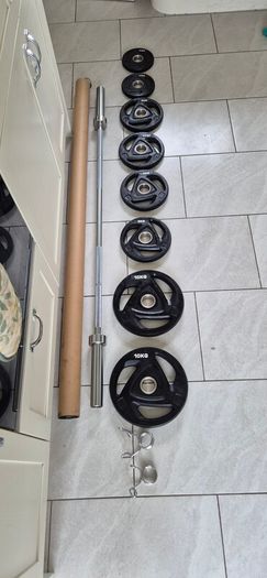 brand new olympic tri grip weight set  B