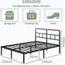 Double Bed Frame with Curved Headboard Image 9