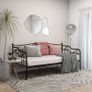 Sofa Bed Frame Black Metal 90x200 cm Image 4