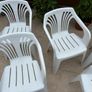 x5 Stackable Plastic Garden Chairs Image 4