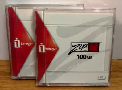 Iomega 100mb Zip Disks - Lot Of 2, Black Color