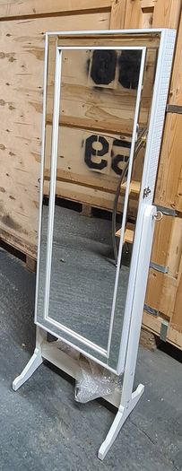 Elegant Free-Standing Jewellery Cabinet with Full-Length Mirror