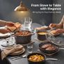 Stainless Steel Pots and Pans Set, 7-Piece Induction Hob Pan Set, Kitchen Cookware Set Cooking Set with Frying Pan Saucepan & Stockpot, Nonstick Black Granite Coating, PFOS & PFOA Free Image 9