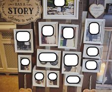 Rustic Wedding Photo Display Board + Frames & Decor