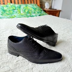 Next Black Standard Fit Oxford Brogue Shoes Size 6