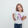 Cute Funny Unicorns Printed Girls T-shirt Tee Top Shirt Birthday Girl Tees Tops Shirts Image 9