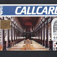 1992 Ireland 50 unit 400 Years of Trinity College's existence showing Trinity Library Marlborough Street address (Gemplus) Call Card Used. Telecom Eireann card number 1037