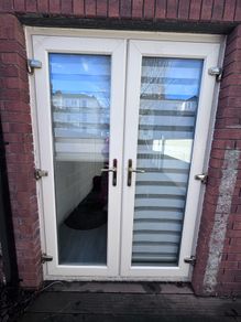 Double external door cream composite triple glazed
