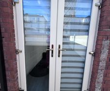 Double external door cream composite triple glazed