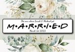 Friends Inspired Wedding Number Plate - Couple Name & Date