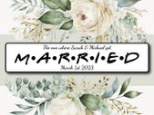 Friends Inspired Wedding Number Plate - Couple Name & Date