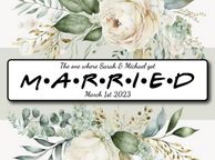 main image for ad Friends Inspired Wedding Number Plate - Couple Name &amp; Date