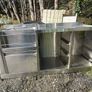 Stainless steal kitchen unit with sinks Image 3