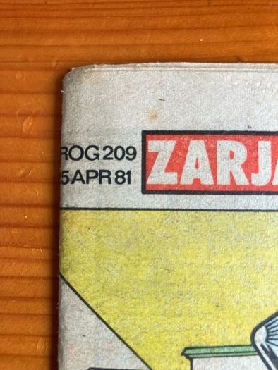 Comic: '2000AD' no. 209 (25/04/1981)