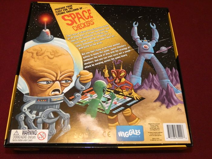 Space Checkers Board Game Wiggles 2012 Unused Boxed