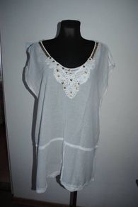 Ocean Club long white tunic/top size UK16 EUR44 Postage included