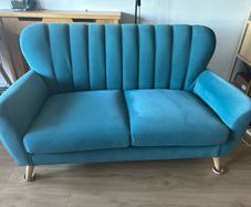 WALDORF Teal Velvet 2 Seater Sofa